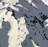 Gerhard Richter, Schweizer Alpen I, 1969, 5 Farbserigraphien, jeweils auf festem glatten Papier