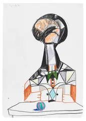 Untitled by George Condo, 1992, Chalks, sold Jun 2016