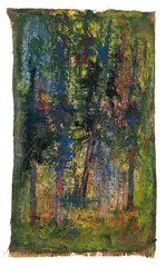 Vier Bäume by Gerhard Altenbourg, 1947/48, Oil, sold Jun 2016