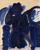 Alexandre Alecos Fassianos, Le jeune marié, 1967, Oil on canvas