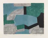 Composition grise, verte et bleue by Serge Poliakoff, 1966, Lithograph in colors, sold Jun 2016