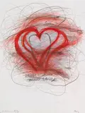Arnulf Rainer, Herz, 1954, Watercolor
