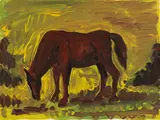 Kitschpferd sentimental-nostalgisch by A. R. Penck, 1993, Oil on canvas, sold Jun 2016
