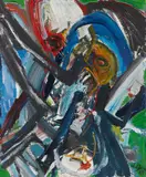 Helmut Sturm, Ohne Titel, 1989, Oil on fibreboard