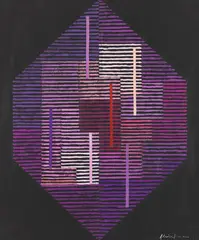 Adolf Fleischmann, Komposition, 1951, Gouache