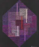 Adolf Fleischmann, Komposition, 1951, Gouache