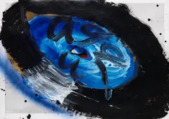 aqua by Dieter Krieg, 1997, Acrylic, sold Jun 2016
