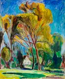 Hans Purrmann, Haus unter Bäumen