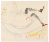 Liegendes Mädchen by Ernst Ludwig Kirchner, Um 1909, Colored chalk, sold Jun 2016