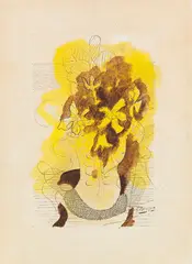 Georges Braque, Nature morte aux fleurs, 1955, Watercolor