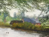 Otto Modersohn, Enten auf der Wümme