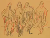 Wigman - Tanz by Ernst Ludwig Kirchner, 1926, Colored chalk, sold Jun 2016