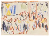Das Park-Konzert by Ernst Ludwig Kirchner, Ca. 1908, Colored chalk, sold Jun 2016