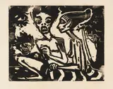 Emil Nolde, Familie, 1917, Woodcut
