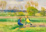 Otto Modersohn, Spielende Kinder