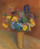 Otto Modersohn, Sommerblumenstrauß, 1933, Oil on canvas
