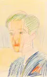 Porträt eines jungen Mannes, Brustbild by Ernst Ludwig Kirchner, Um 1925, Chalk drawing, sold Jun 2016