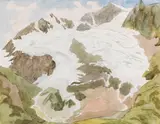 Gletscher by Erich Heckel, 1958, Watercolor, sold Jun 2016