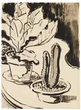 Karl Schmidt-Rottluff, Stillleben mit Kaktus