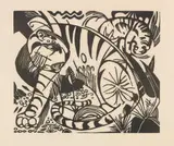 Franz Marc, Tiger, 1912, Woodcut