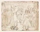 Ernst Ludwig Kirchner, Bauerntanz in der Sennhütte, 1920, Etching