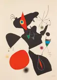 Oda a Joan Miró by Joan Miró, 1973, Lithograph in colors, sold Jun 2016