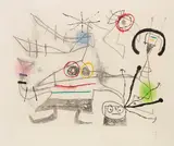 Joan Miró, Femme-Oiseau II, 1960, Etching and aquatint in colors