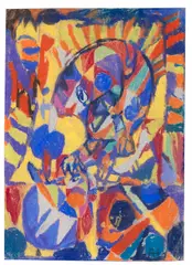 Komposition by Adolf Hölzel, Um 1925-1930, Pastel, sold Jun 2016