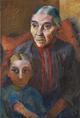 Grete Csaki-Copony, Großmutter und Enkelin, 1927, Oil on canvas