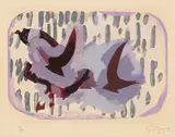 Georges Braque, L'ordre des oiseaux, 1962, Etching in colors