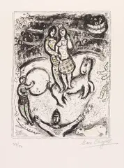 Cirque by Marc Chagall, 1978, Lithograph in colors, sold Jun 2016