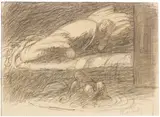 Ernst Barlach, Träumender Jüngling, 1910, Charcoal