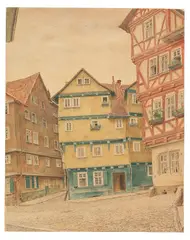 Johann Peter Foerster, Kassel, Fuldagasse, 1935, Watercolor