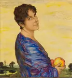 Franz von Stuck, Porträt Frau von Stuck, Um 1914, Oil on panel