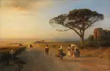 Albert Flamm, Via Appia, Ca. 1850, Oil on canvas