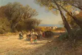 Albert Flamm, Nach der Feldarbeit, Ca. 1850, Oil on canvas