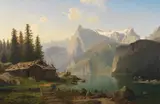 Am Vierwaldstättersee by Johannes Bartholomäus Duntze, 1859, Oil on canvas, sold May 2016