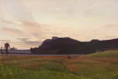 Vilhelm Peter C. Kyhn, Junges Paar im blühenden Kleefeld, 1874, Oil on canvas