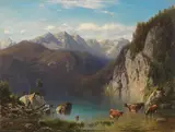 Karl Millner, Der Alpsee bei Hohenschwangau, 1872, Oil on canvas