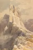 Edward Theodore Compton, Blick auf die Vajolet-Türme in den Dolomiten