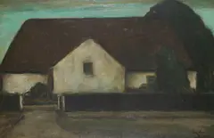 Eugeen Van Mieghem, Gehöft, Ca. 1900-1920, Oil on cardboard