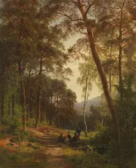 Fritz Ebel, Picknick auf der Waldlichtung, Ca. 1865-1870, Oil on canvas