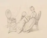 Albert Hendschel, Der kleine Kavalier, Um 1870, Pencil drawing