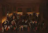 Joseph Heintz d. J., Der Maskenball (il Ridotto), Oil on canvas