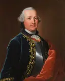 2 Pendants: Porträt Johann Carl Friedrich von Boineburg (1729-1792), Hessischer Obermarschall, und seine Gemahlin Caroline, geb. von Löwenstein by Johann Heinrich Tischbein d. Ä., 1760, Oil on canvas, sold Nov 2015