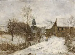Paul Baum, Oberweimar im Winter, Ca. 1882/83, Oil on panel