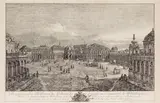 Bernardo Bellotto gen. Canaletto, Vue intérieur des Pavillons et des Galleries du Zwinger, 1758, Etching