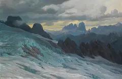 In den Dolomiten by Rudolf Reschreiter, 1922, Oil on canvas, sold Nov 2015