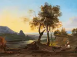 Johann Wilhelm Schirmer, Zugeschrieben - Italianisierende Rheinlandschaft