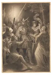 14 Original-Zeichnungen für "Vergißmeinnicht" by Moritz von Schwind, 1830, Pencil drawing, sold Nov 2015